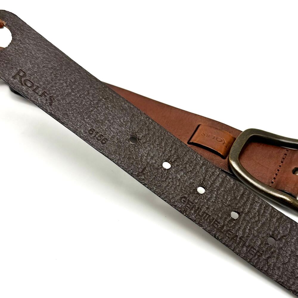 Rolfs Linked Leather Belt L 32-36 Brown Cut Outs Boho Western Equestrian Hippie - Picture 6 of 7